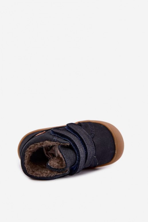 Botas de invierno de cuero para niños Froddo G2110138 azul oscuro
