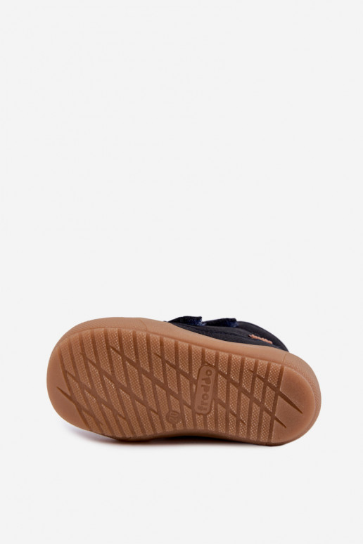 Botas de invierno de cuero para niños Froddo G2110138 azul oscuro