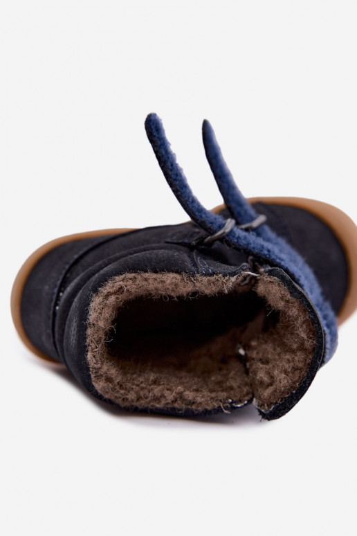 Botas de invierno de cuero para niños Froddo G2110138 azul oscuro