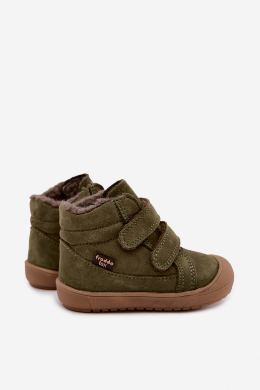 Botas de invierno de cuero para niños Froddo G2110138 verdes
