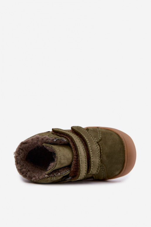Botas de invierno de cuero para niños Froddo G2110138 verdes