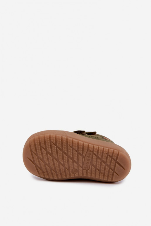 Botas de invierno de cuero para niños Froddo G2110138 verdes