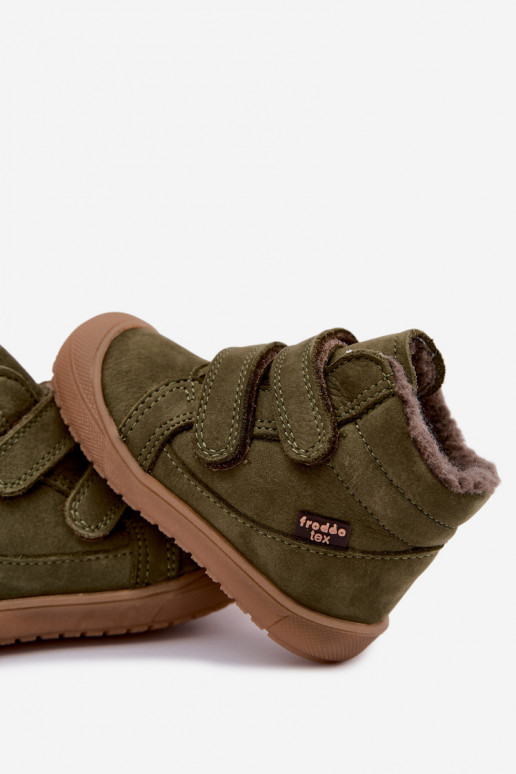 Botas de invierno de cuero para niños Froddo G2110138 verdes