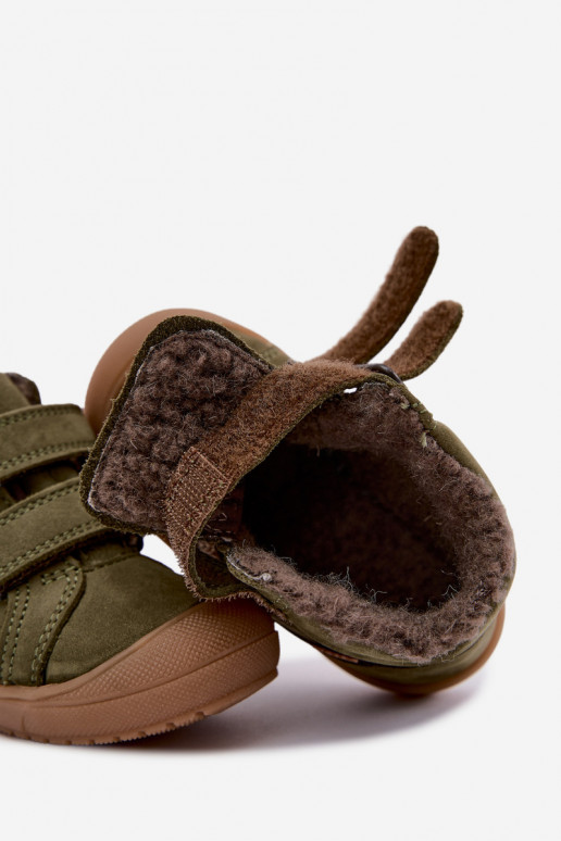 Botas de invierno de cuero para niños Froddo G2110138 verdes