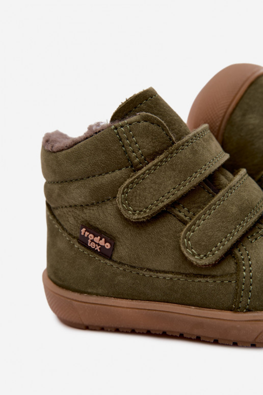 Botas de invierno de cuero para niños Froddo G2110138 verdes