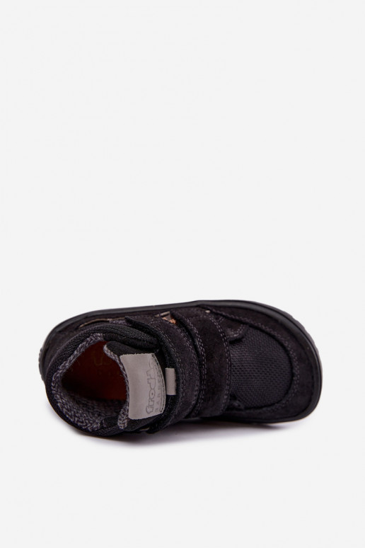Calzado de ante para niños Barefoot Froddo G3110266-20 negro