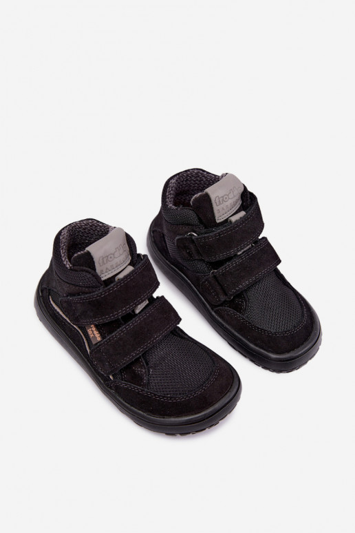 Calzado de ante para niños Barefoot Froddo G3110266-20 negro
