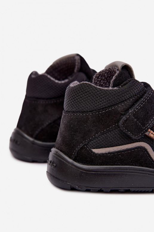 Calzado de ante para niños Barefoot Froddo G3110266-20 negro