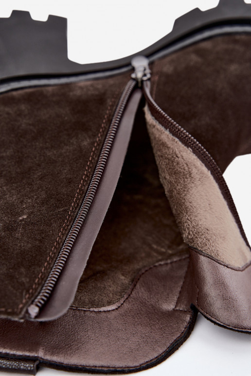 Zapatos aislados de ante sintético con tacones T.Sokolski SH Z26-428 chocolate