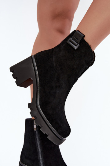 Zapatos aislados de ante sintético con tacones T.Sokolski SH Z26-428 negro 2