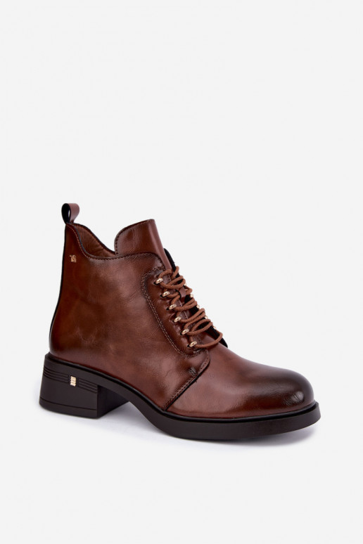 Botines aislados de piel sintética T.Sokolski Z26-288 marrón