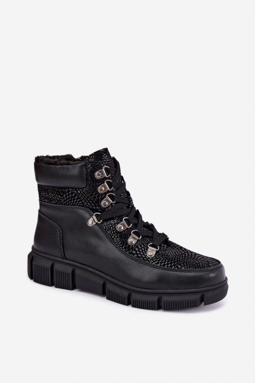 Botines aislados para mujer de piel sintética color negro INanelia
