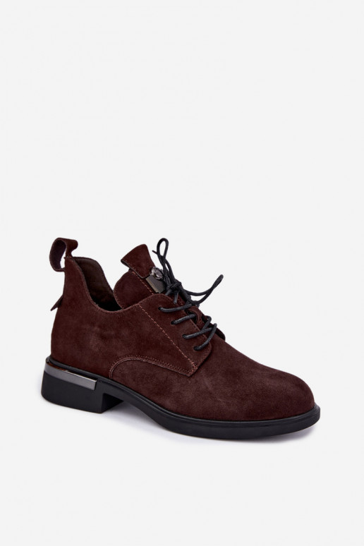 Botines de ante sintético Vinceza 89151 en color chocolate