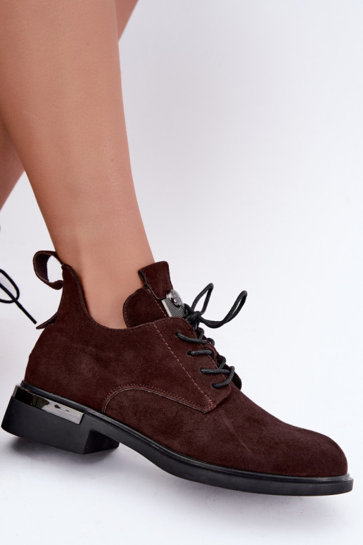 Botines de ante sintético Vinceza 89151 en color chocolate