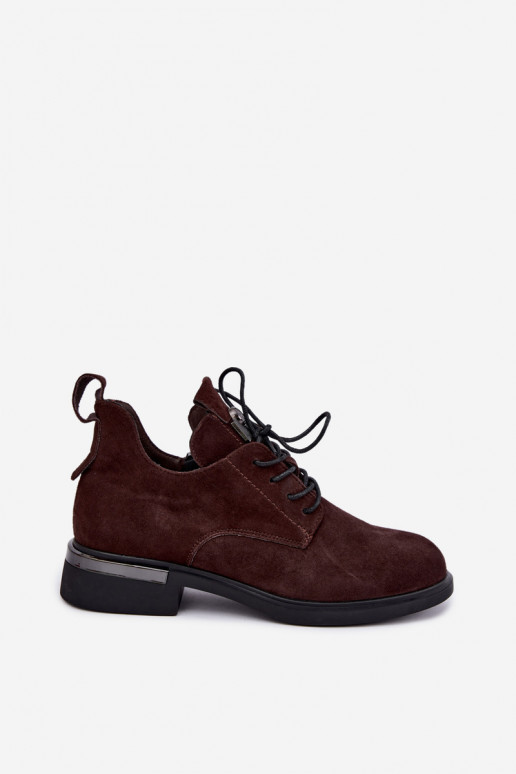 Botines de ante sintético Vinceza 89151 en color chocolate