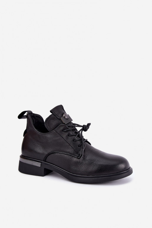 Botines de cuero Vinceza 89151 en color negro