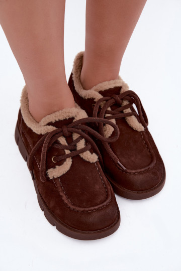 Botas bajas de ante sintético para la nieve Vinceza 67022 en color chocolate 2