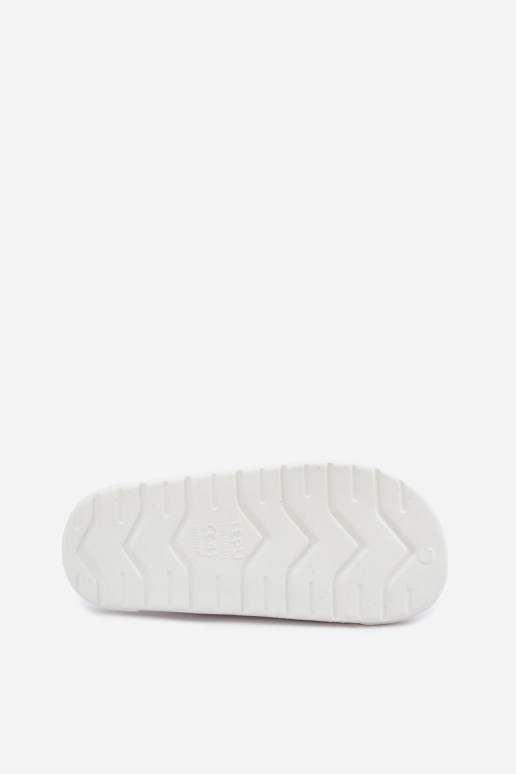 Chanclas ligeras para hombre blancas y azul oscuro con rayas Toren