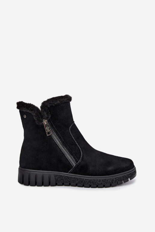 Botas de ante sintético con pelo Vinceza negras