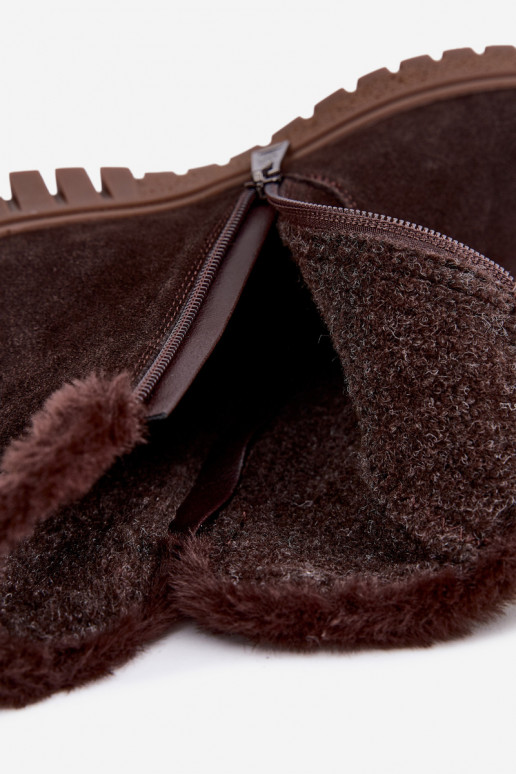 Botas de ante sintético con pelo Vinceza Czekolado