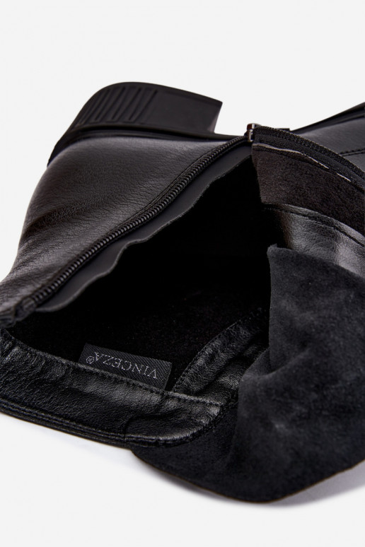 Botines aislados en cuero natural Klocke Vinceza 89161 en color negro