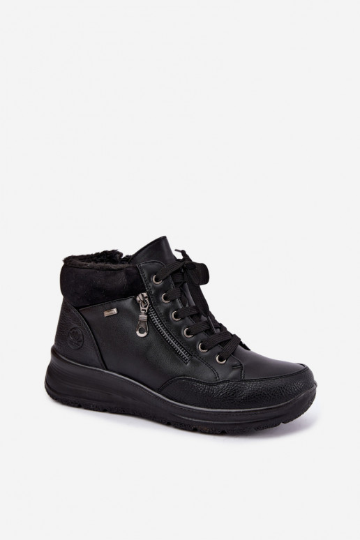 Botines aislados de mujer con pelo por dentro en color negro Parvella