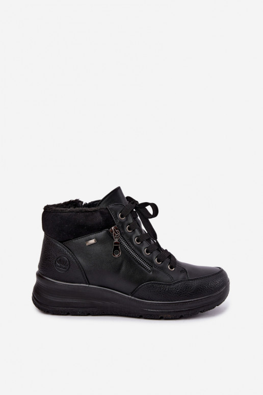 Botines aislados de mujer con pelo por dentro en color negro Parvella