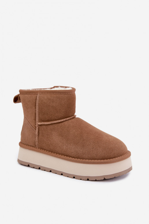 Botas de nieve de ante sintético marrón con piel en el interior Big Star UU274692