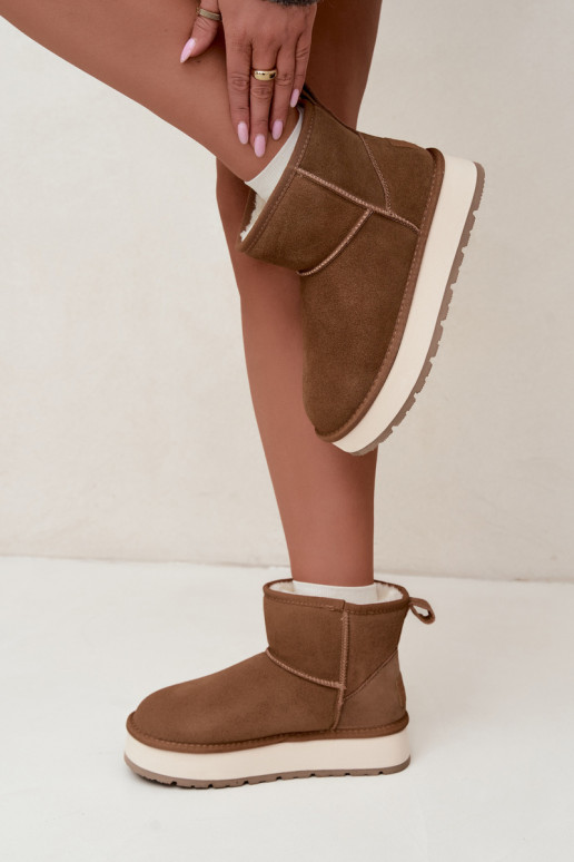 Botas de nieve de ante sintético marrón con piel en el interior Big Star UU274692