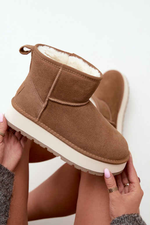 Botas de nieve de ante sintético marrón con piel en el interior Big Star UU274692
