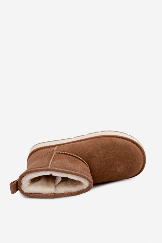 Botas de nieve de ante sintético marrón con piel en el interior Big Star UU274692