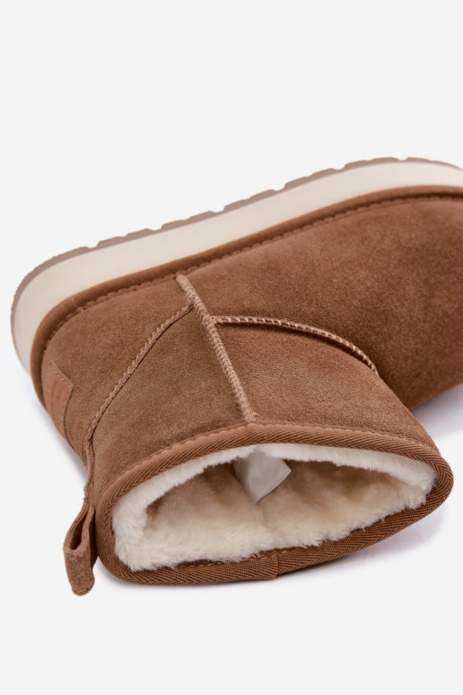 Botas de nieve de ante sintético marrón con piel en el interior Big Star UU274692