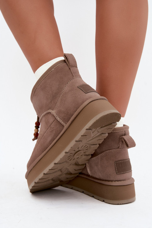 Botas de nieve de ante sintético color arena Big Star UU274679