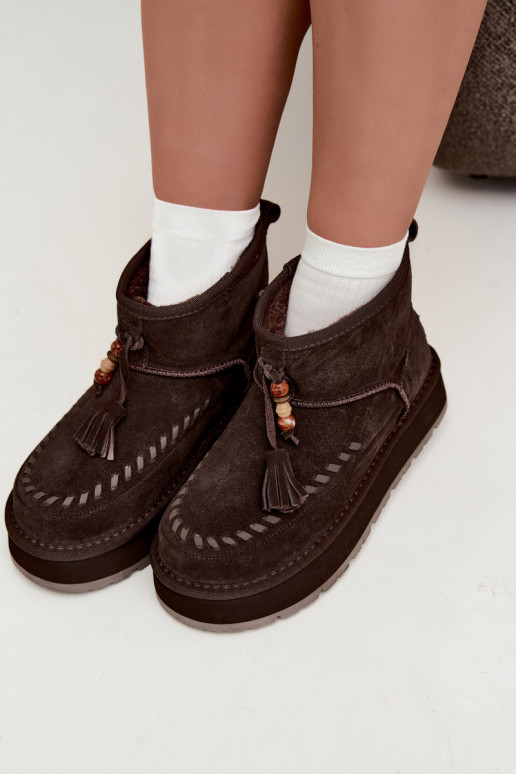 Botas de nieve de ante sintético Big Star UU274678 color chocolate