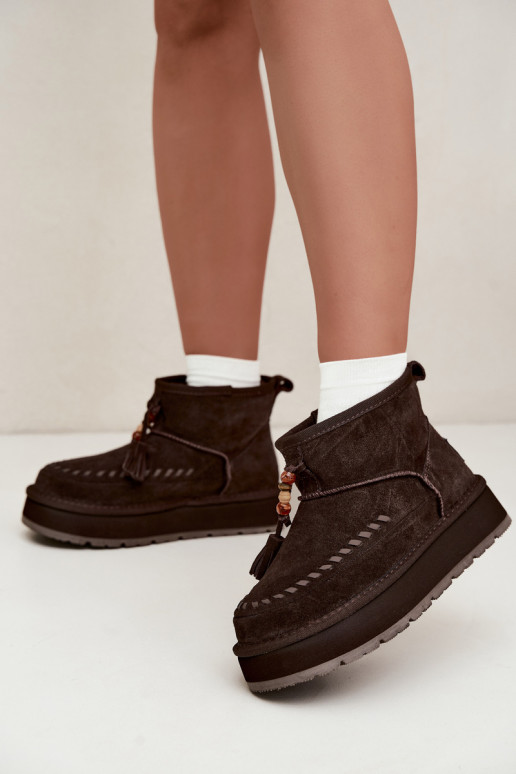 Botas de nieve de ante sintético Big Star UU274678 color chocolate