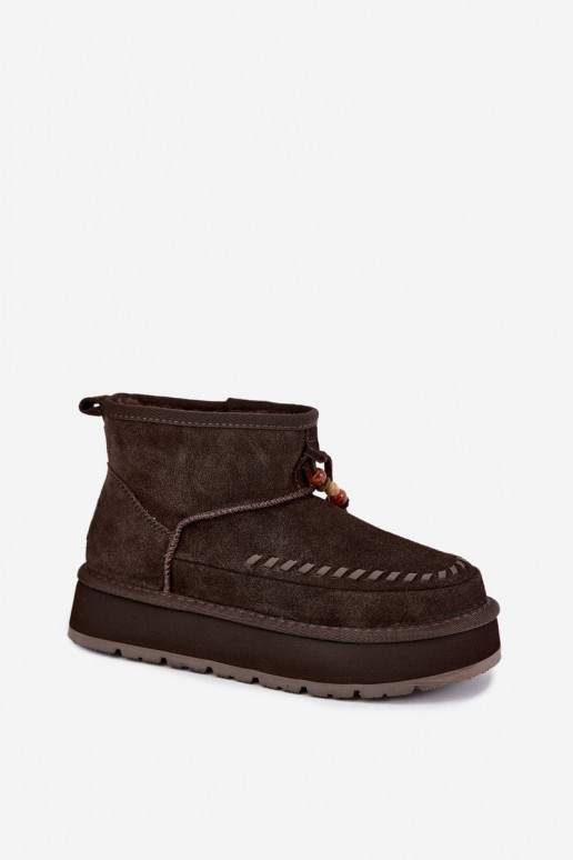 Botas de nieve de ante sintético Big Star UU274678 color chocolate
