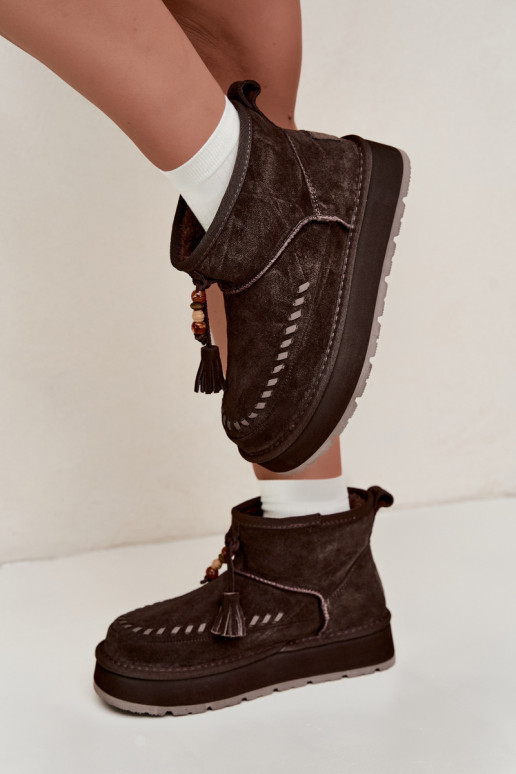 Botas de nieve de ante sintético Big Star UU274678 color chocolate