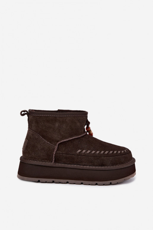 Botas de nieve de ante sintético Big Star UU274678 color chocolate