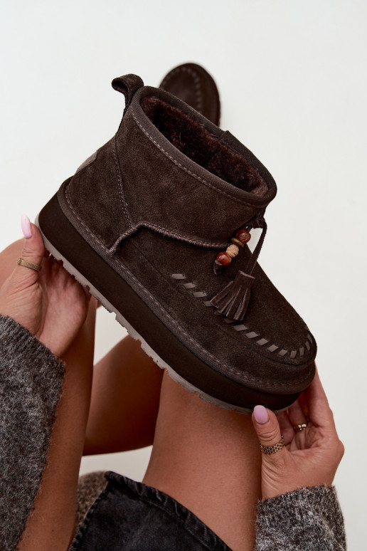 Botas de nieve de ante sintético Big Star UU274678 color chocolate