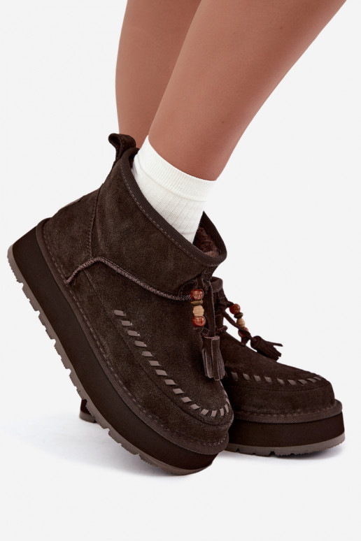 Botas de nieve de ante sintético Big Star UU274678 color chocolate