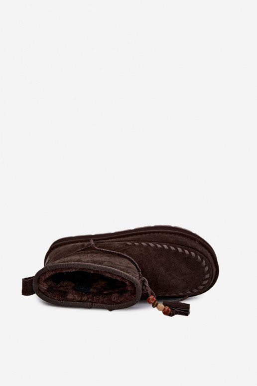Botas de nieve de ante sintético Big Star UU274678 color chocolate
