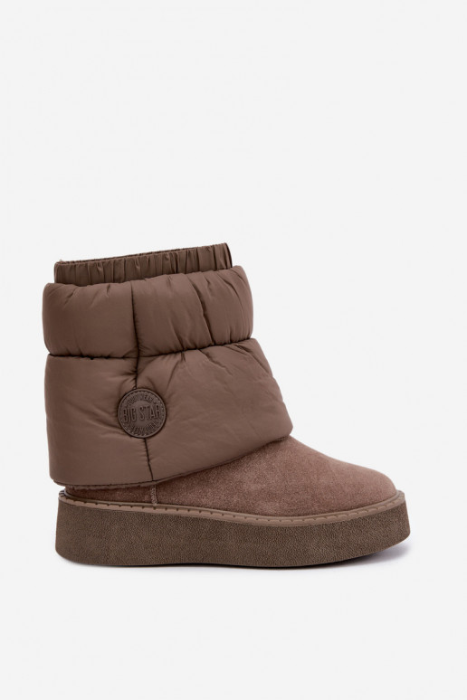 Botas de nieve de ante sintético con plataforma Big Star UU274732 color arena