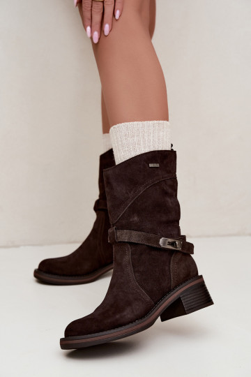 Botines aislados para mujer Big Star UU274609 color chocolate 2