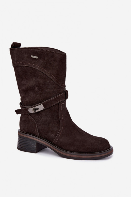 Botines aislados para mujer Big Star UU274609 color chocolate