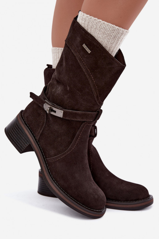 Botines aislados para mujer Big Star UU274609 color chocolate