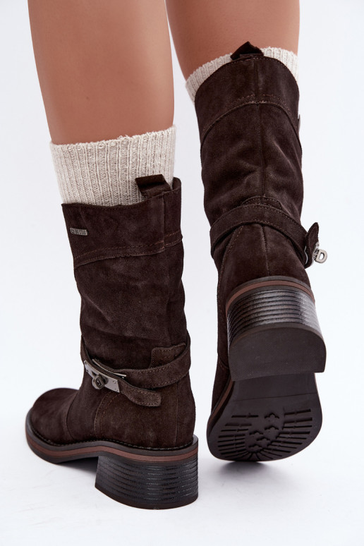 Botines aislados para mujer Big Star UU274609 color chocolate