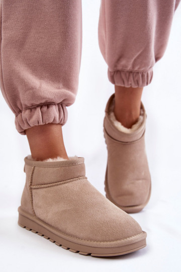 Botas de nieve bajas para mujer de ante sintético en color marfil Shelie 2