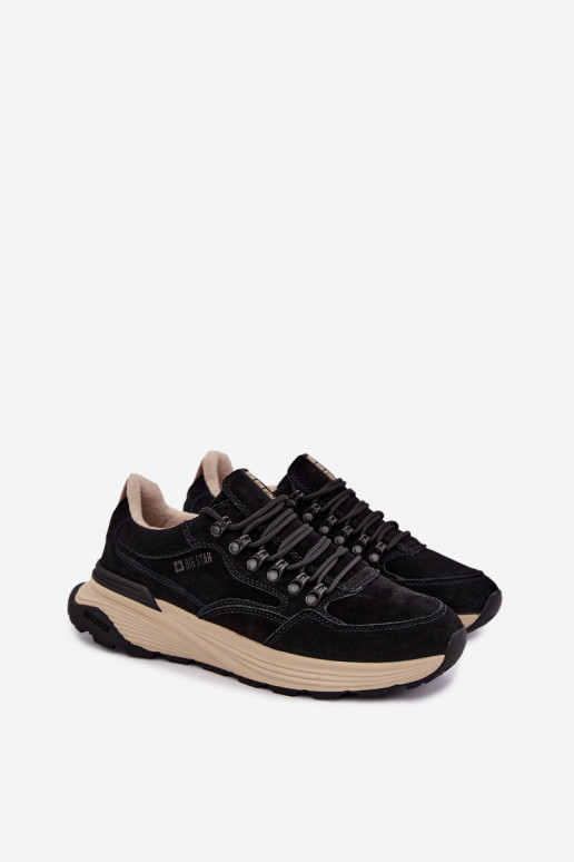 Zapatillas de ante para hombre Big Star OO174321 negras