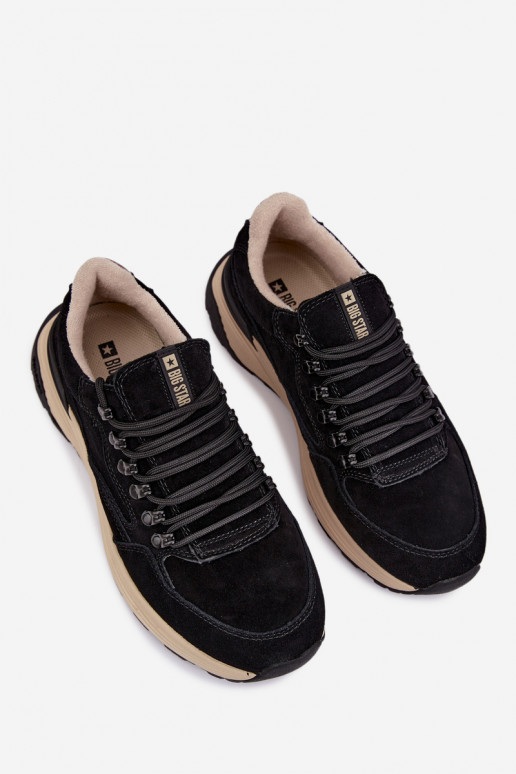 Zapatillas de ante para hombre Big Star OO174321 negras