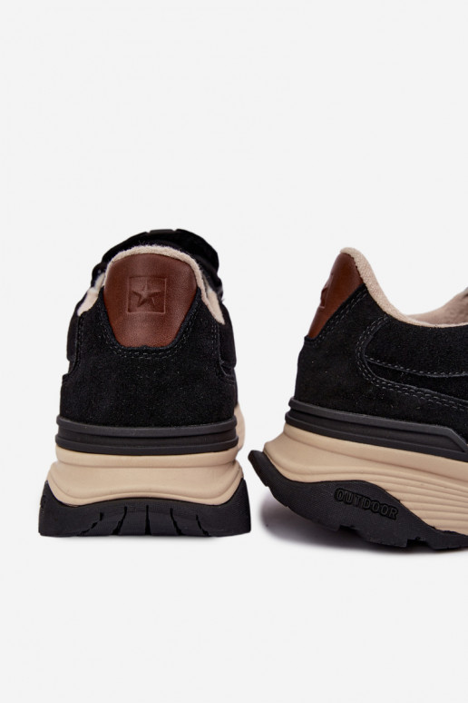 Zapatillas de ante para hombre Big Star OO174321 negras